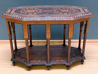 Moroccan Inlaid Table, 19th/20thc.
