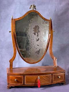 George III Mahogany Dressing Mirror, c.1790