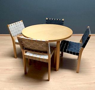 Aalvar Alto Table and Chairs