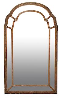 Victorian Style Hall Mirror with Shaped Panels