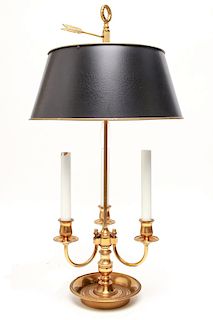 Brass Bouilloette Lamp w Black Tole Shade