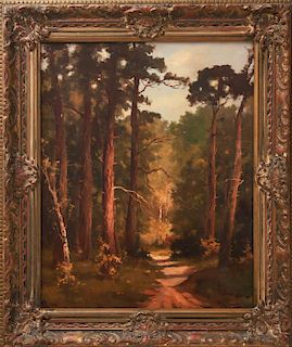 Hartman Signed "Forest Landscape" Oil on Canvas