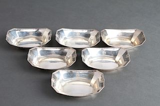 Whiting Mfg Co Sterling Silver Nut Dishes Set of 6