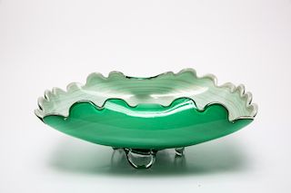 Modern Murano Swirl Art Glass Centerpiece Bowl