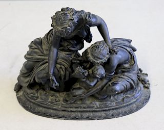 19th Century Patinated Bronze Sculpture.