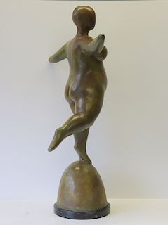 UNSIGNED. In The Style Of Botero Patinated Bronze