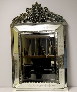 Antique Venetian Style Mirror.