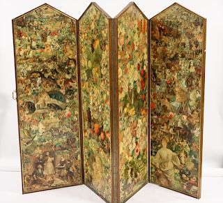 Impressive Antique 4 Panel And Double Sided