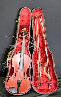 Heinreich Heberlein JR. Signed Violin and Bows in