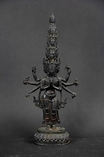 Bronze Figure of 11 Headed Avalokitesvara.