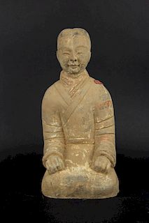 Han Style Figure of a Female Attendant.