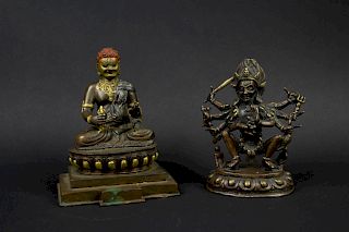 Two Bronze Figures of Kali and Acala.