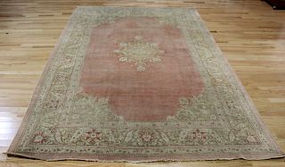 Antique And Finely Hand Woven Oushak ? Carpet