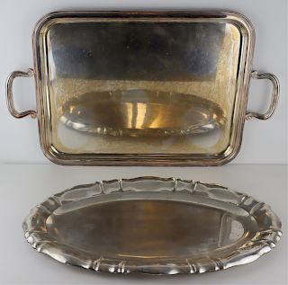 SILVER. (2) Continental and Sterling Trays.