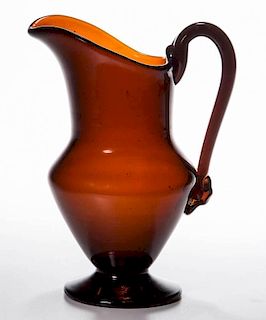 FREE-BLOWN FOOTED PITCHER