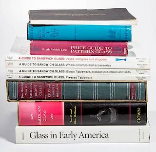 ASSORTED AMERICAN GLASS REFERENCE VOLUMES, LOT OF TEN