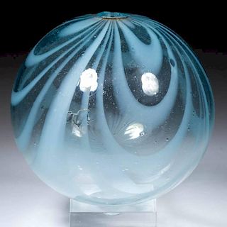 FREE-BLOWN MARBRIE LOOP DECORATED WITCH BALL