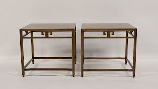 BAKER. Signed Pair Of Asian Modern Style Tables.