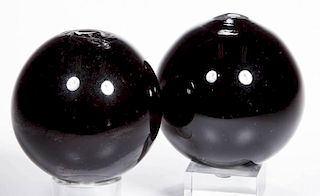 FREE-BLOWN WITCH BALLS, LOT OF TWO