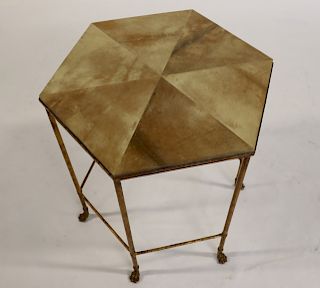 Vintage And Quality Gilt Metal Table With