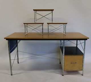 Charles Eames Desk & 3 LTR Tables.