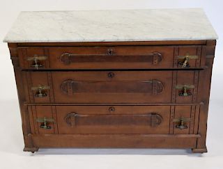Brooks Brothers Signed Marbletop Chest.