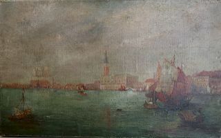 Henry .Signed Oil On Canvas Venetian Seascape