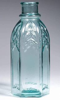 BLOWN-MOLDED CATHEDRAL / GOTHIC LARGE PICKLE BOTTLE