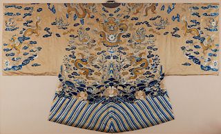 One Large 19th c. Chinese Embroidered Robe