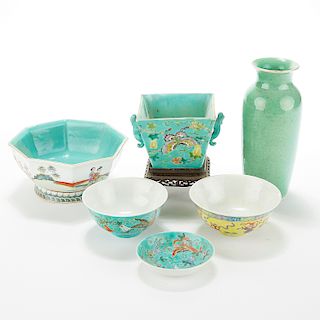 Grp: 7 Chinese Guangxu Period Porcelain Pieces