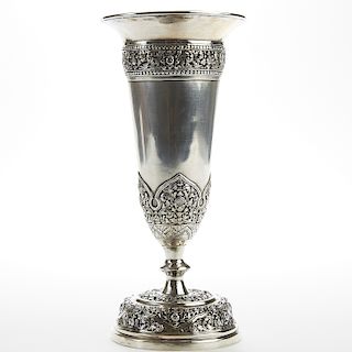Indonesian Javanese Yogya 800 Silver Vase