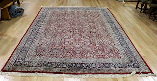 Vintage And Finely Hand Woven Room Size Carpet.
