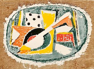 Marcel Janco (Israeli, 1895-1984)      Three Artist's Proofs: Mandolin au dé