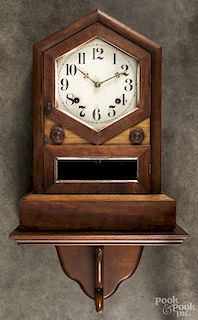 Sessions mantel clock, 16 1/4'' h., together with a later wall bracket.