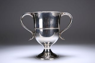 A GEORGE III SILVER TWO-HANDLED CUP, NATHANIEL SMITH & CO, 