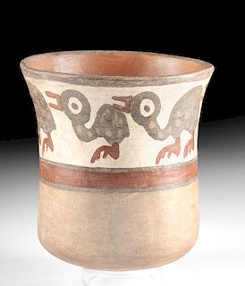 Nazca Polychrome Vessel with Young Birds