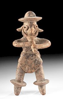Colima Pottery Whistling Figure - A Standing Flautist
