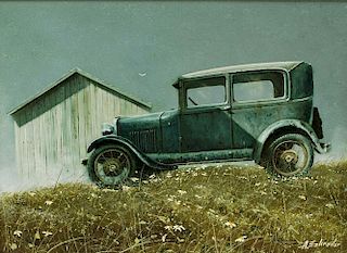 Albert Henry Schroder (American, 1929-2004)      The Famous Blue A   ('29 Ford)