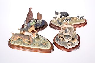 FOUR BORDER FINE ARTS MODELS, comprising "Terrier Race", B0