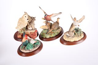FOUR BORDER FINE ARTS MODELS, comprising "Barn Owl Family",