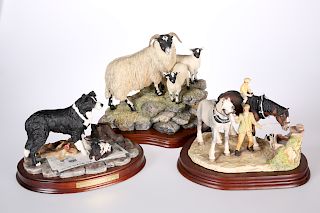 THREE BORDER FINE ARTS MODELS, comprising "A Ewe and a Pair