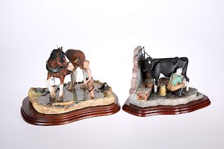 TWO BORDER FINE ARTS MODELS, comprising "Cooling His Heels"