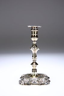 AN EARLY GEORGE III SILVER-GILT TAPERSTICK, WILLIAM CAFE, L