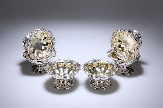 A STRIKING SET OF SIX WILLIAM IV / EARLY VICTORIAN SILVER S