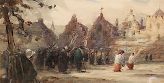 THOMAS WILLIAM MORLEY (1859-1925), THE PROCESSION, BRITTANY
