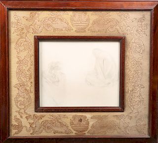 AN UNUSUAL EARLY 20TH CENTURY MAHOGANY FRAME, with a Walter