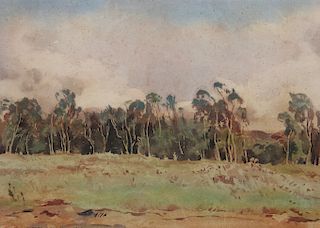 FRED LAWSON (1888-1968), LANDSCAPE WITH TREES, signed lower