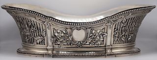 SILVER. French .950 Silver Openwork Planter.