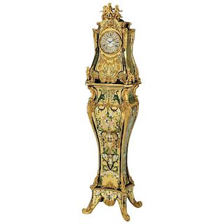 Rare Important French Louis XIV Style Gilt-Bronze Mounted Boulle Marquetry Clock