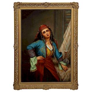 Oregon Wilson "Gypsy Dancer" Orientalist Oil Painting1870